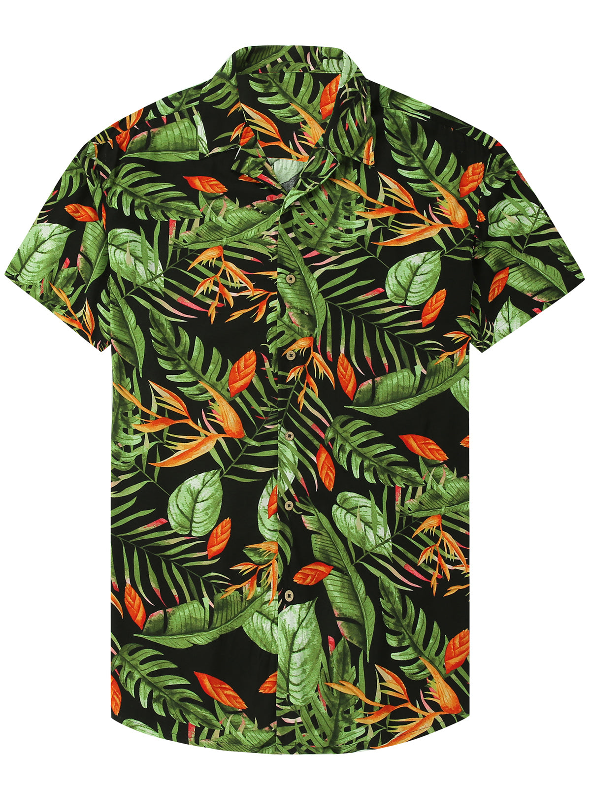 Casual Holiday Tropical Green Hawaii Short Sleeve Aloha Shirt Ha111527