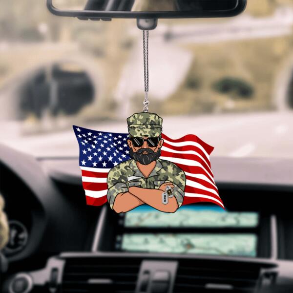 Veterans Car Hanging Ornament On The Car Special Gift For Dad, Grandpa Veterans