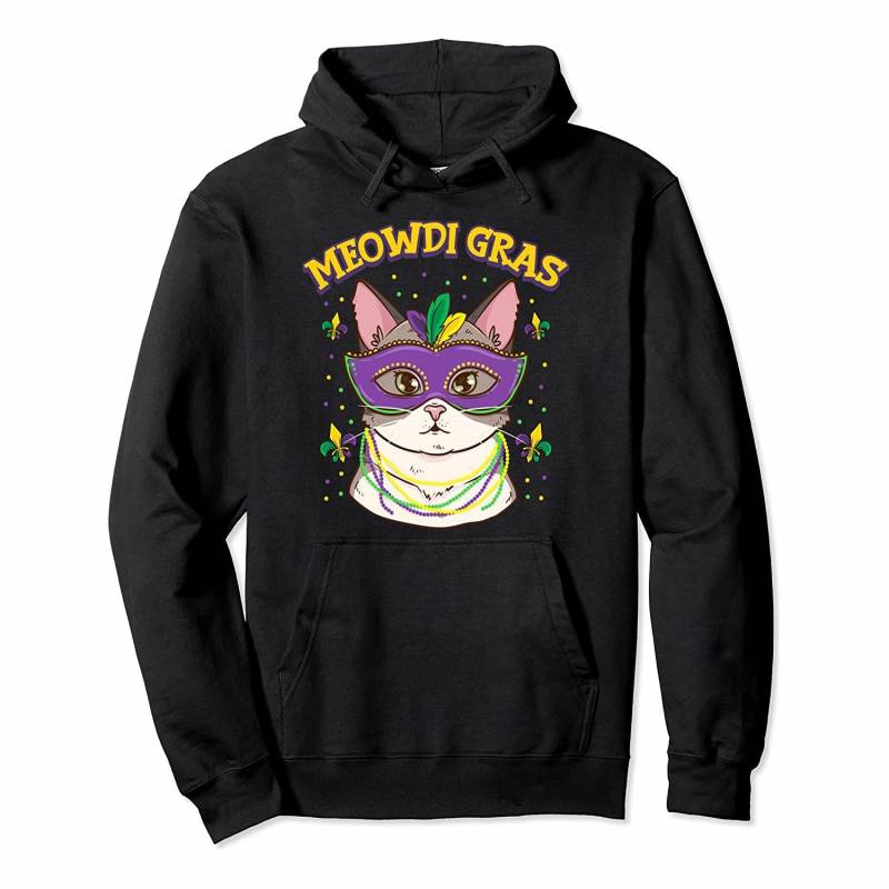 Mardi Gras Cat Shirt – Meowdi Gras 2020 Cute Kitten Pullover Hoodie, T Shirt, Sweatshirt