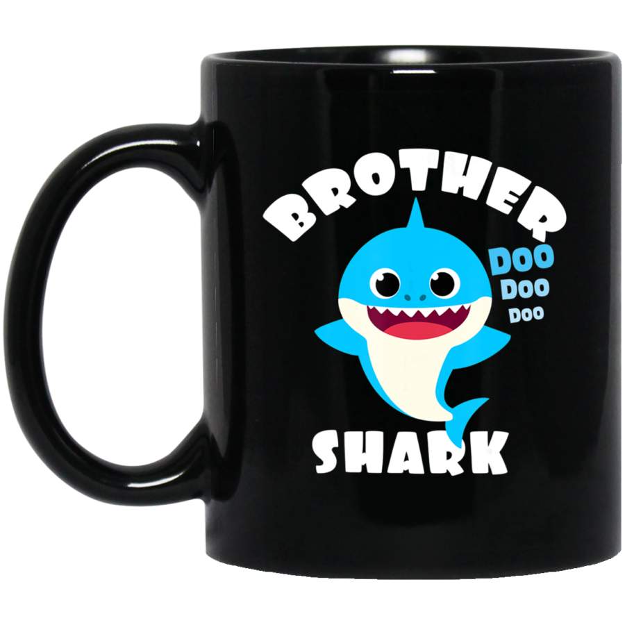 Brother Shark Gift – Cute Baby Shark Design Family Se Coffee Mug