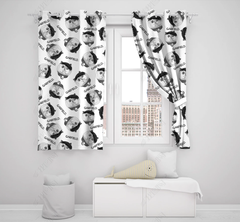 3D Hand Drawn Animal Cat Curtains And Drapes Lqh 116