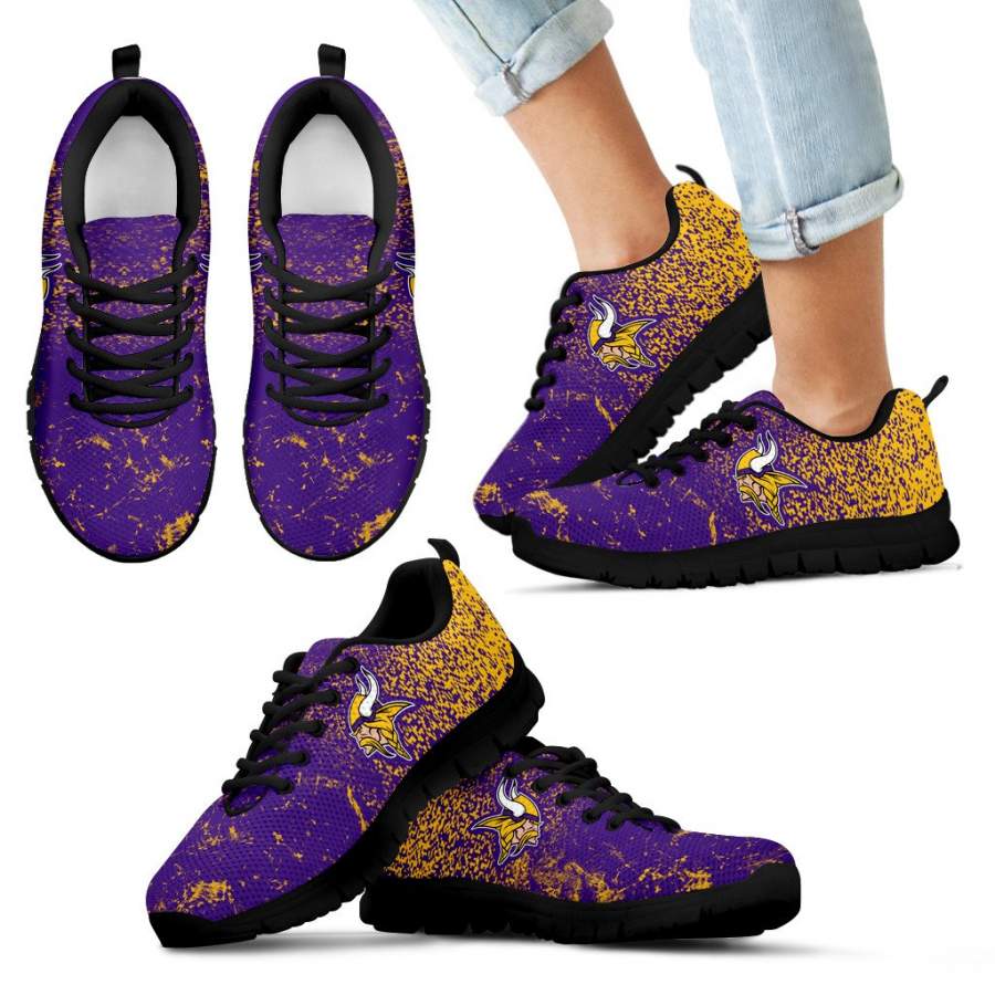 Light Tiny Pixel Smashing Pieces Minnesota Vikings Sneakers