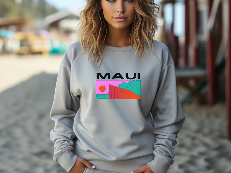 Maui Relief Sweatshirt, Retro Maui Sweatshirt, Maui Charity Fund Sweatshirt, All Proceeds To Fire Relief Efforts Sws2033