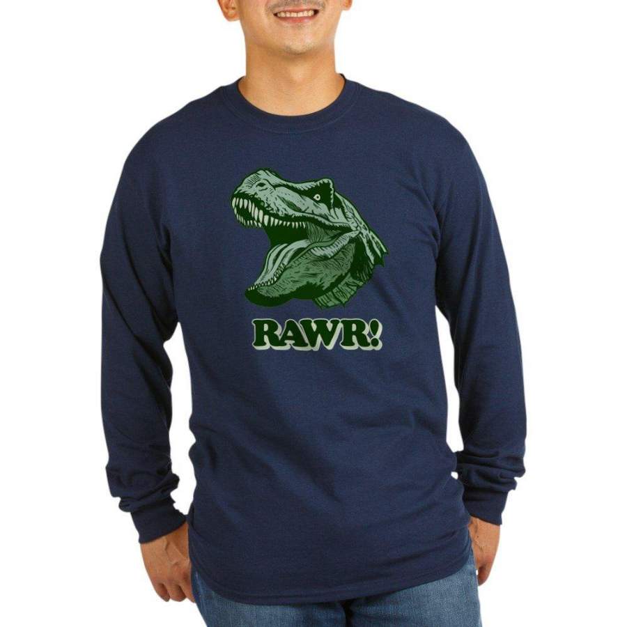 CafePress T-Rex RAWR Unisex Cotton Long Sleeve T-Shirt