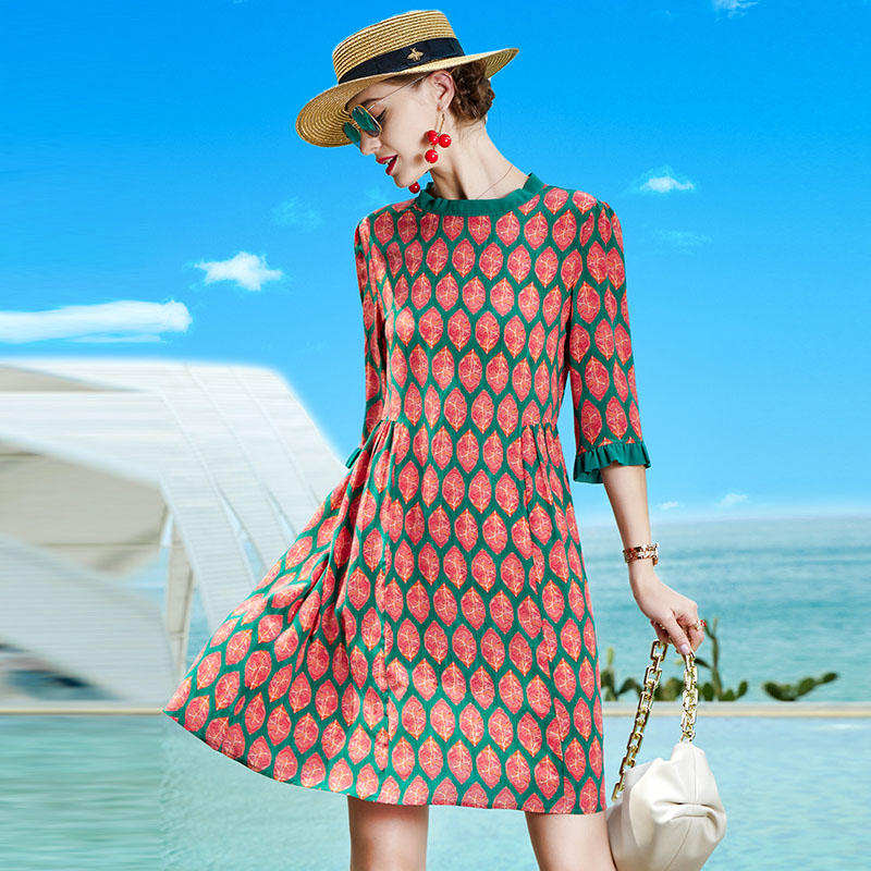 Summer Boho Print Mulberry Silk Beach Maxi Dress 2022 Casual Vintage 5XL Size Dresses Women Elegant Bodycon Party Vestidos alx