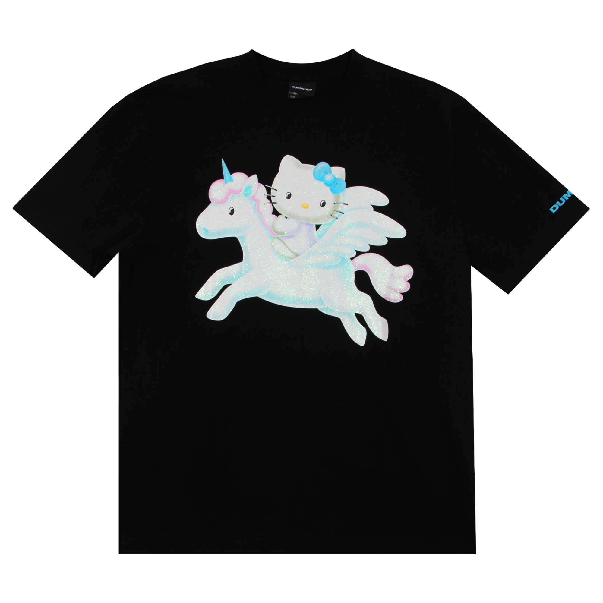 Hello Kitty Unicorn Glitter Black Tee