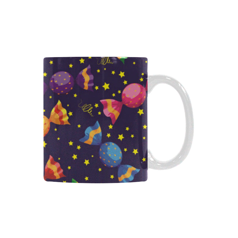 Candy Star Pattern Classical White Mug (FulFilled In US)