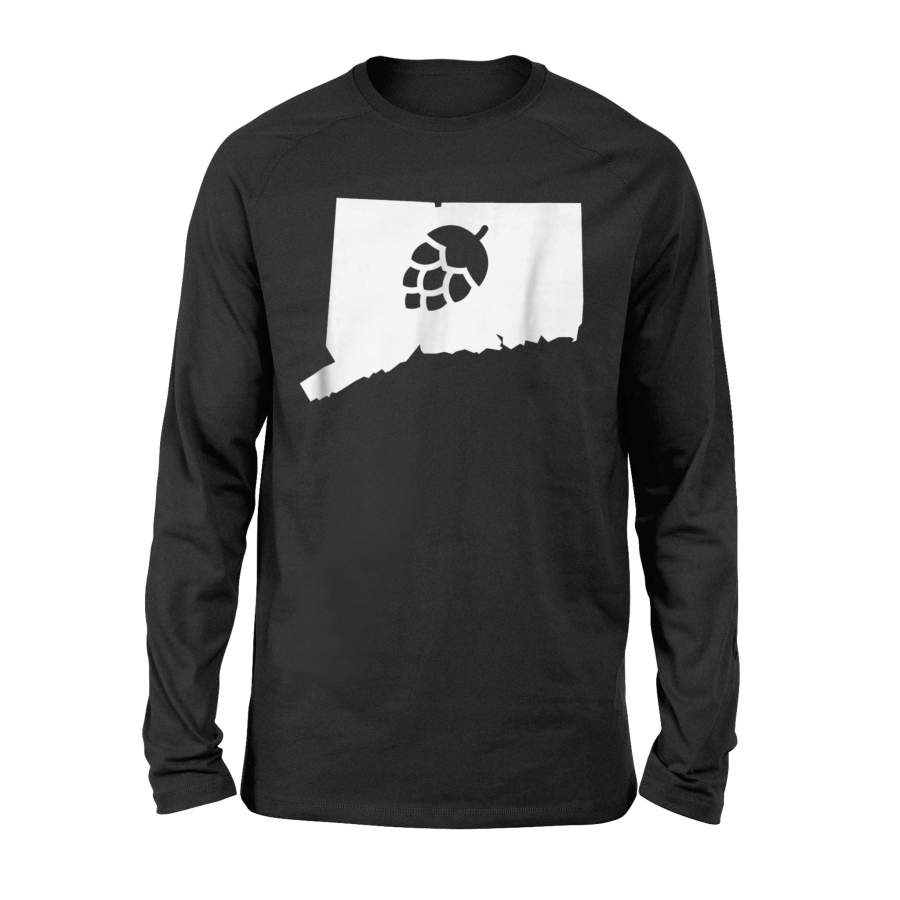 Connecticut Hops State Home Love Beer Home Ct Brewing Long Sleeve T-Shirt