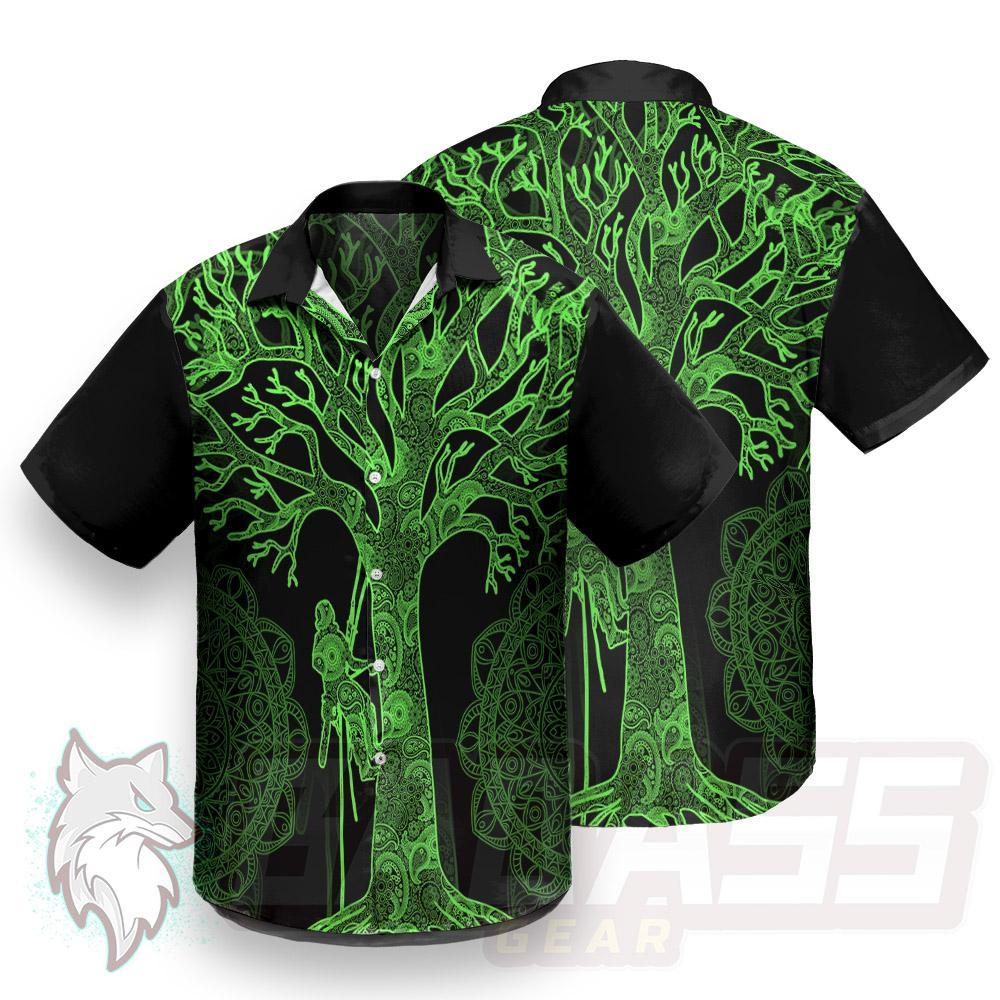 Arborist Hot Green Hawaiian Shirt & Beach Short