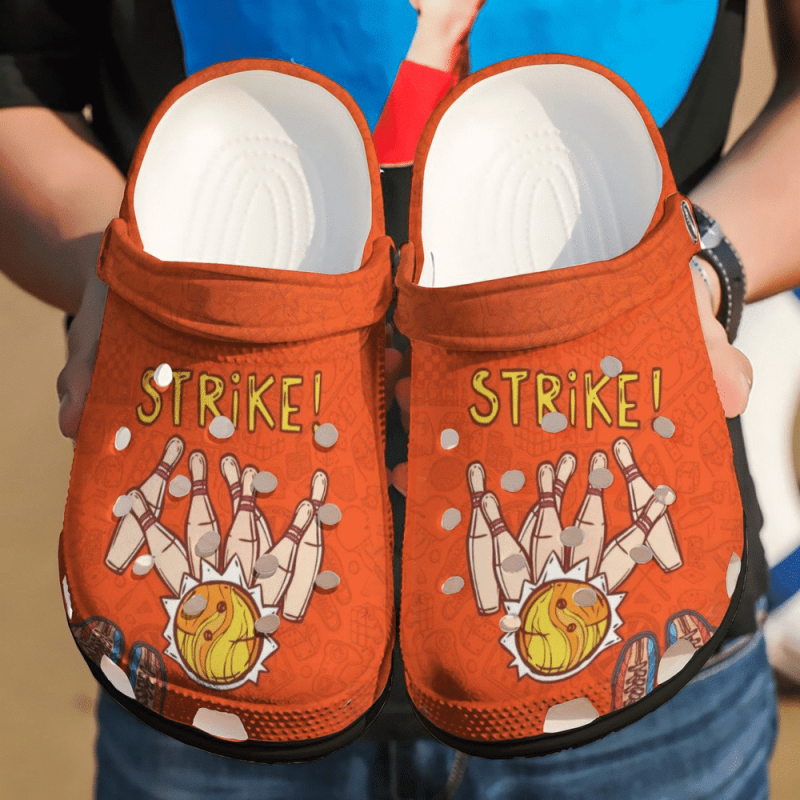 Bowling Strike Clog Gift For Lovers Native American Gift For Lover Rubber clog Shoes Comfy Footwear