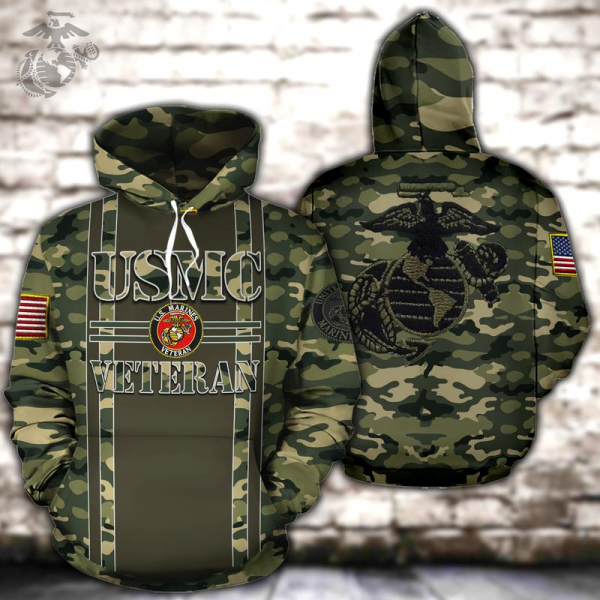 Usmc Veteran 3D Graphic Unisex Hoodie S-5Xl Gift