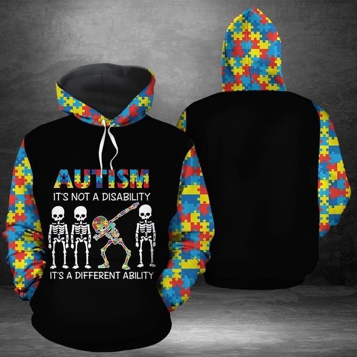 Autism Awareness Different Ability – All Over Print Unisex Hoodie