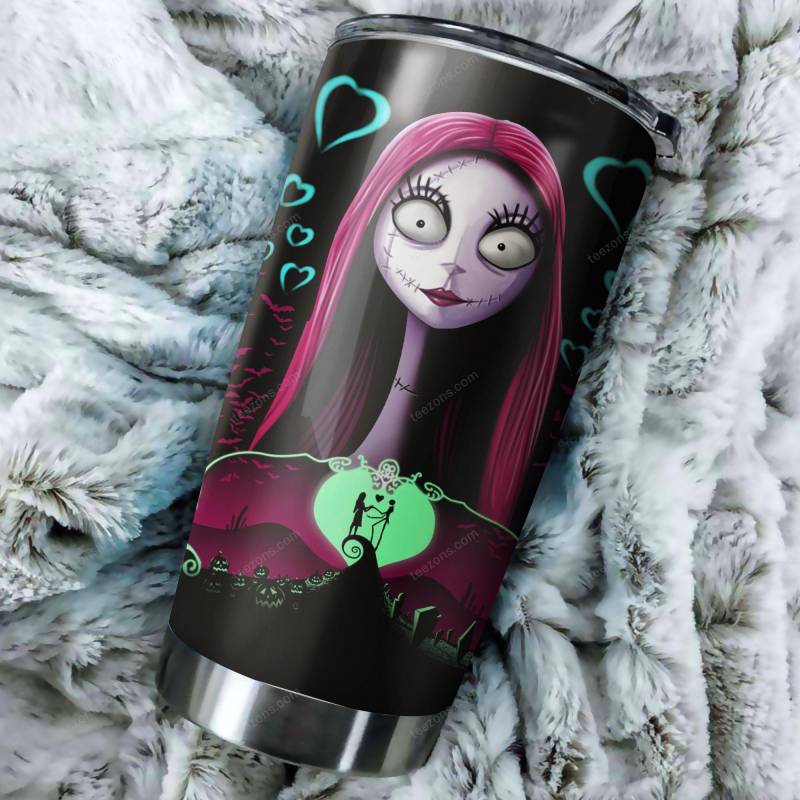 Sally Couple Nightmare Before Christmas Tumbler – perfect gift Stainless Traveling Mugs