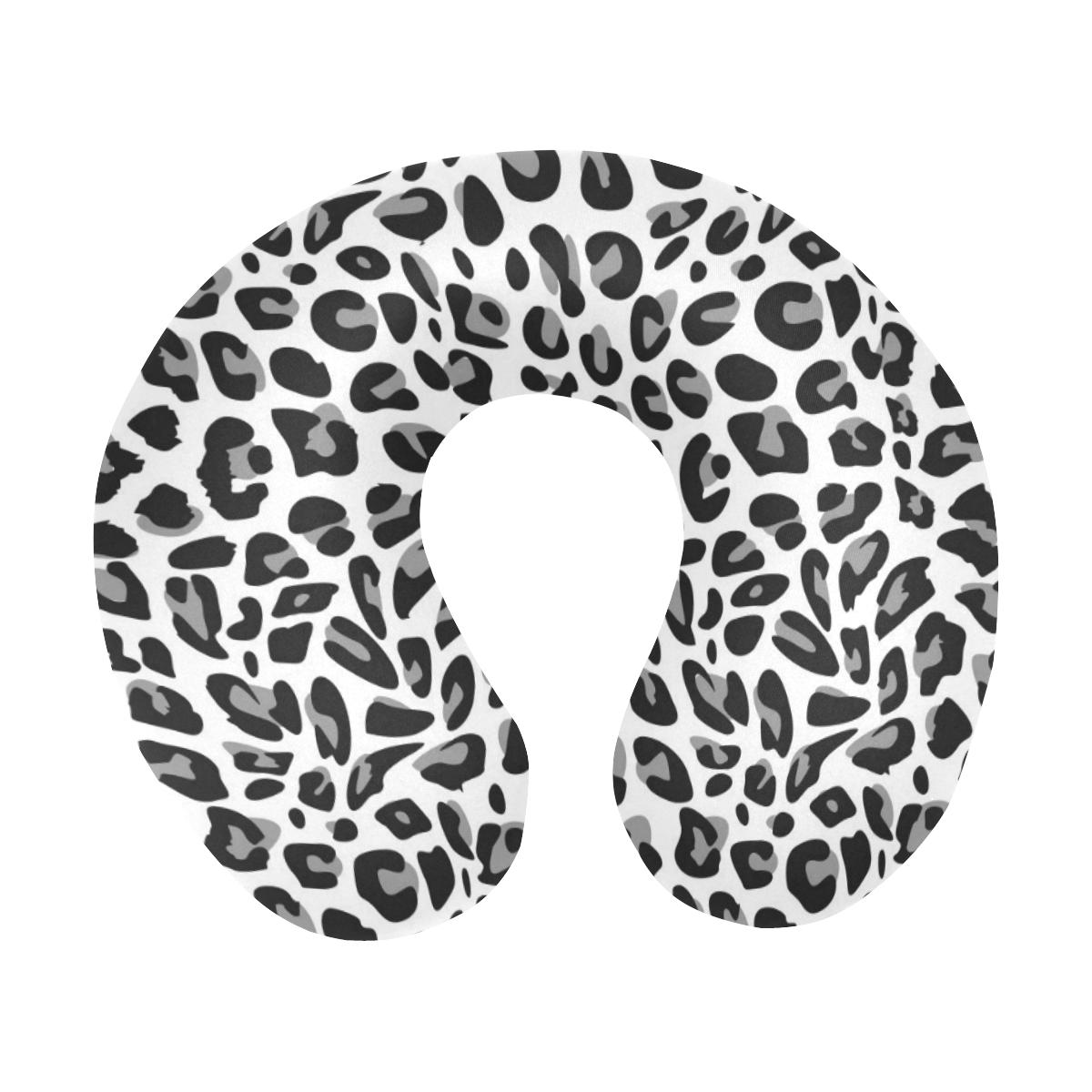 Snow Leopard Skin Print U-Shaped Travel Neck Pillow