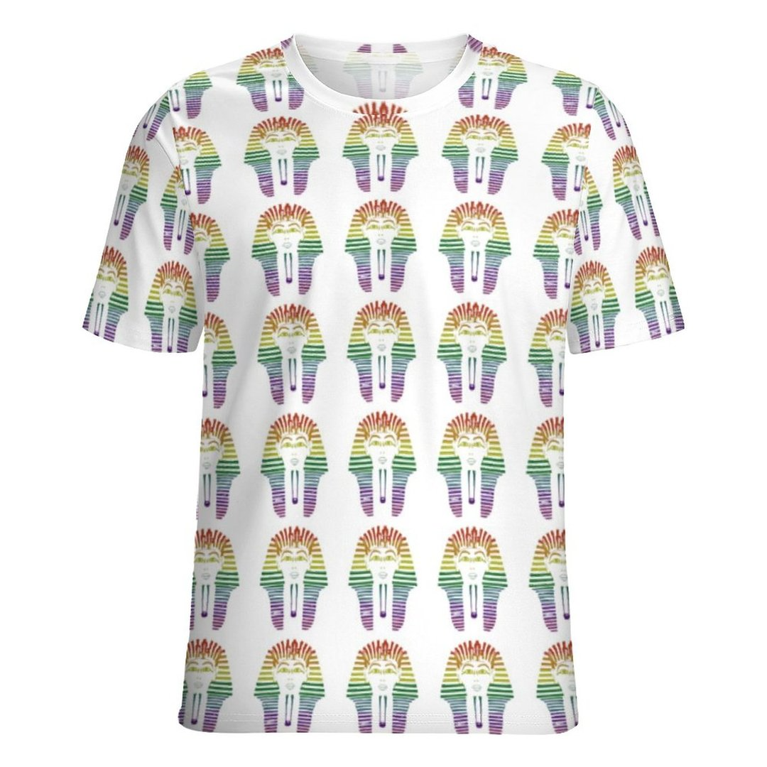 Rainbow Gay Lgbtq Pride Month Egyptian Pharaoh Short Sleeve Shirt Women Plus Size Blouse Tunics Tops