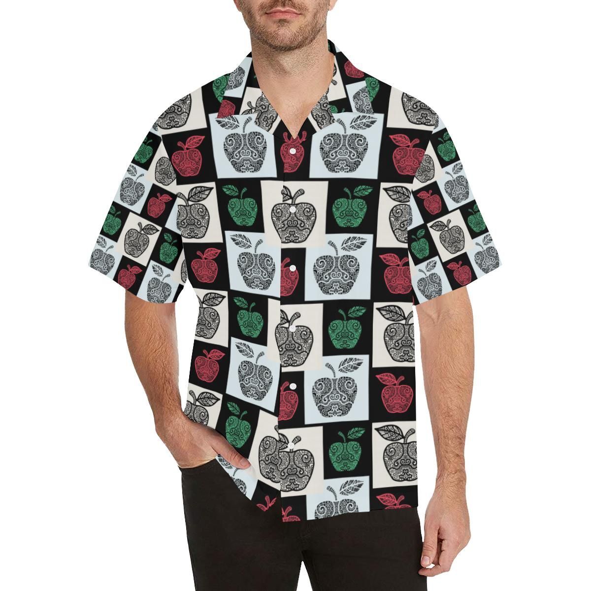 Apple Tribel Pattern Men’S All Over Print Hawaiian Shirt