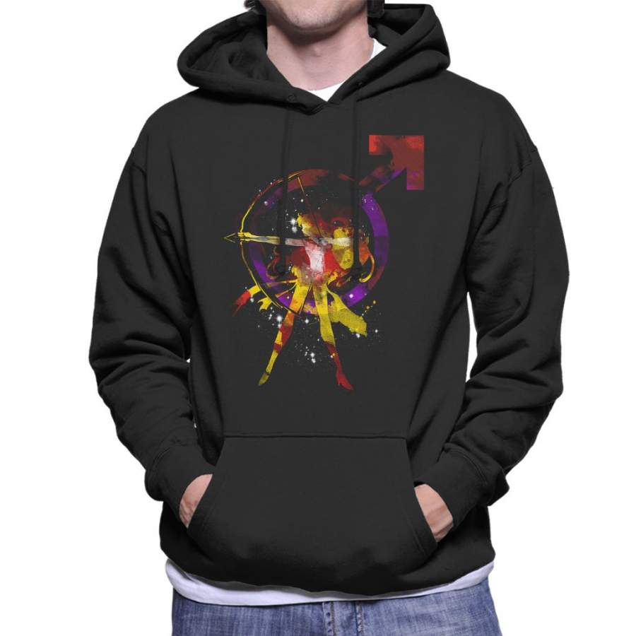 Sailor Moon Sailor Mars Splash Print Men’s Hooded Sweatshirt
