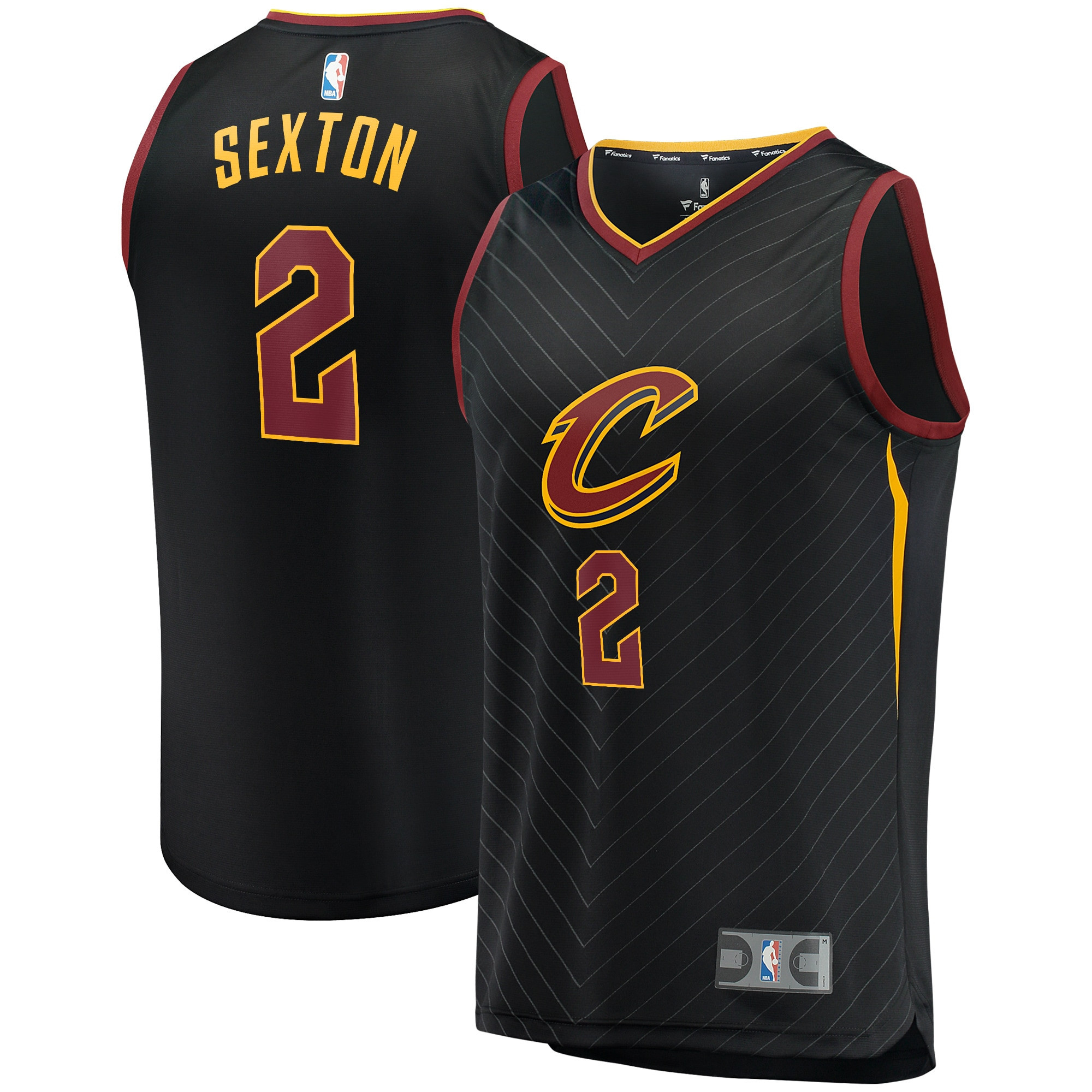 Collin Sexton Cleveland Cavaliers Fanatics Branded Fast Break Replica Player Jersey – Black – Statement Edition NBA