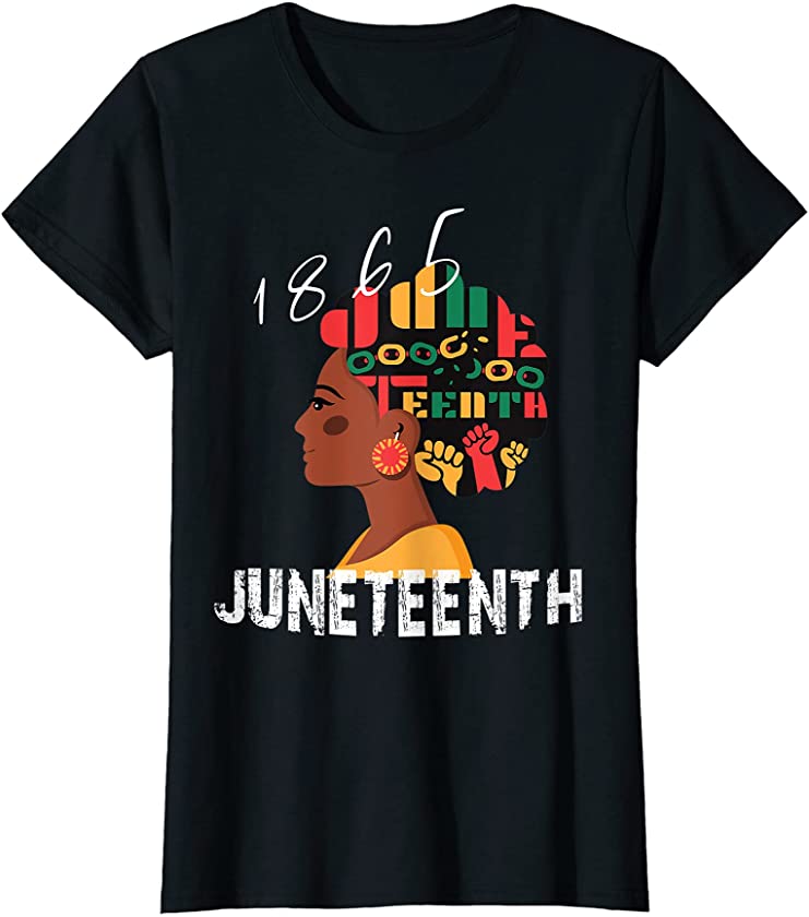 Womens Miss Juneteenth, 1865 black queen, Juneteenth flag, june 19 T-Shirt