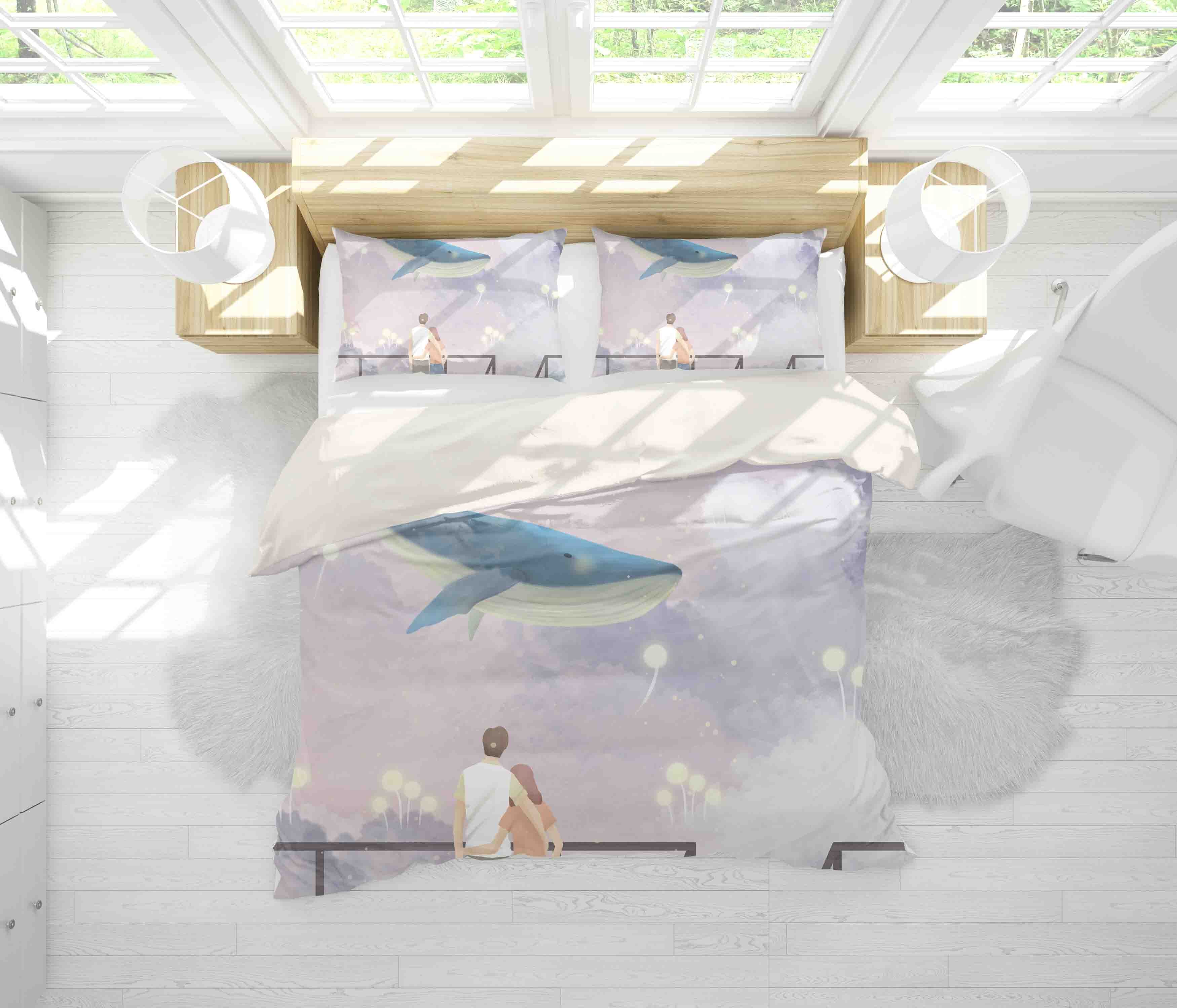 3D Whale Quilt Cover Set Bedding Set Pillowcases 84