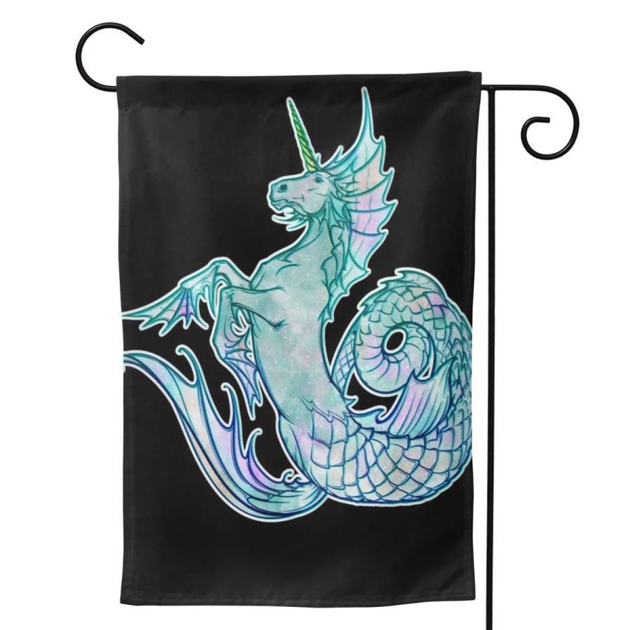 2 Pcs Garden Flag Unicorn Mermaid Hippocampus Horizontal Poster 12.5″x18″ -Mothers Day, Birthday Gifts for Mom, Dad, Wife, Husband, Daughters, Grandma, Friends