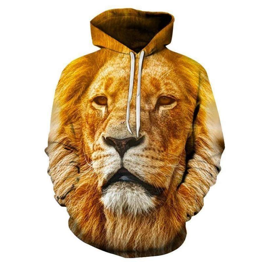 Serious Lion Hoodie Unisex 3D All Over Print