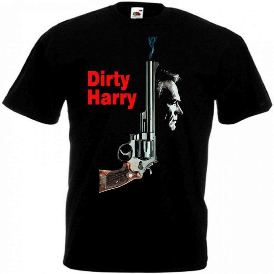 Dirty Harry Movie Poster T Shirt Black