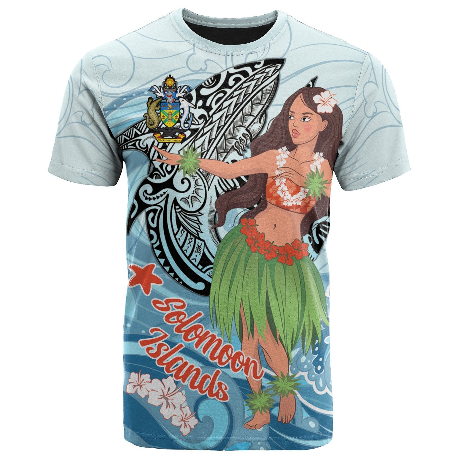 Solomon Islands T-Shirt – Polynesian Girls With Shark