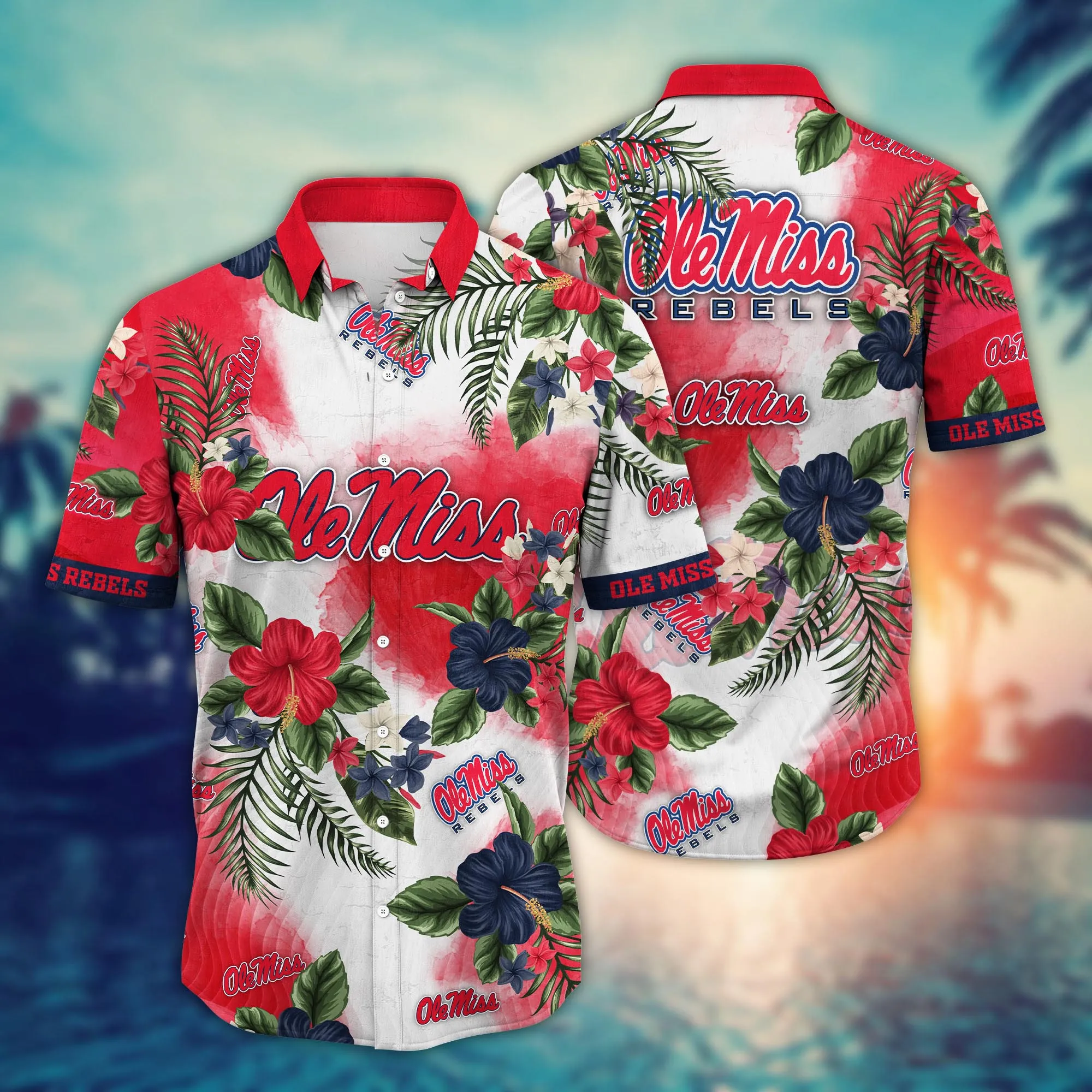 Ole Miss Rebels NCCA Hawaiian Shirt Midsummertime Aloha Shirt