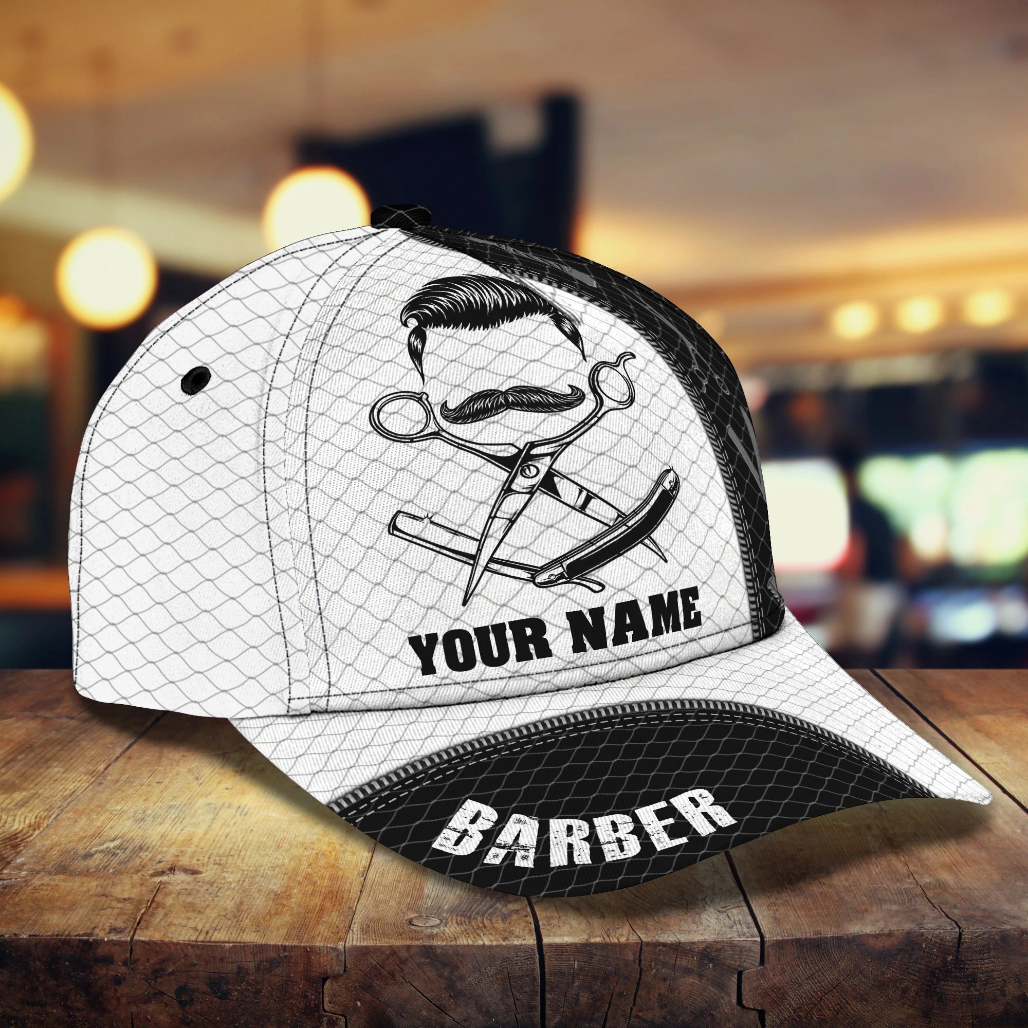 Custom Barber Cap For Men, Woman Barber Cap Hat, 3D All Over Print Baseball Barber Cap