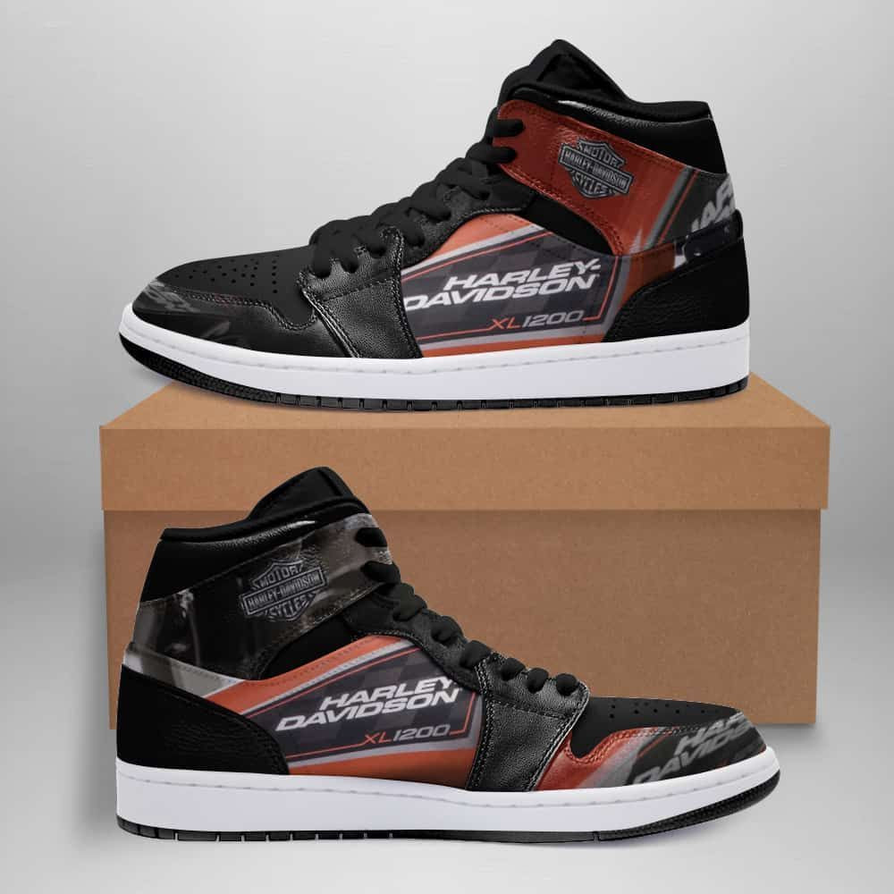 Harley Davidson Roadster Air Jordan 1 Mid Printing Shoes Sneaker