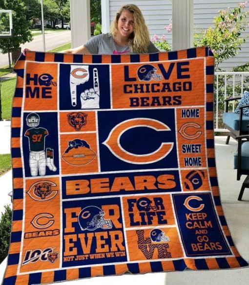 Chicago Bears 3 D Printing Quilt V11 Gift For Fan Football Lovers