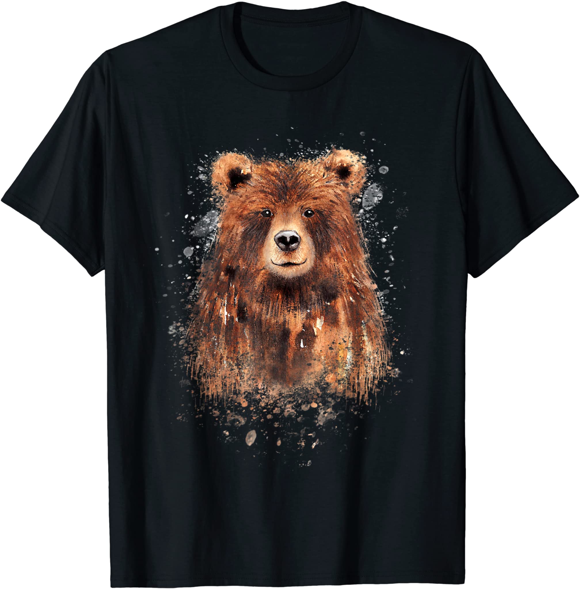 Grizzly Bear Animal Lover Artistic Tees For Women Men Kids T-Shirt