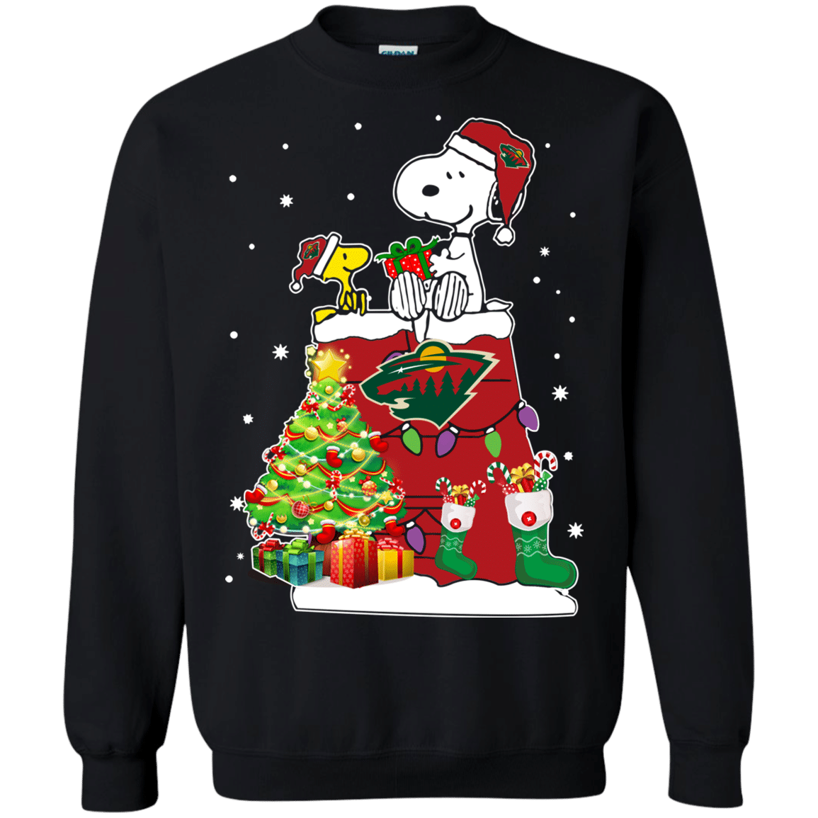 Find Minnesota Wild Snoopy & Woodstock Christmas Shirt Sweatshirt