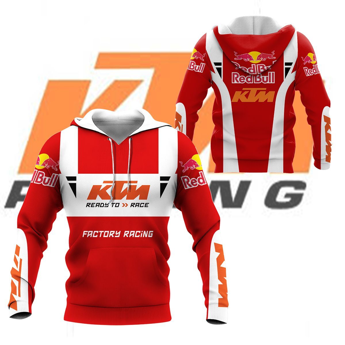 3D All Over Printed KTM Racing TNC-HT Shirts Ver 3 (Red)