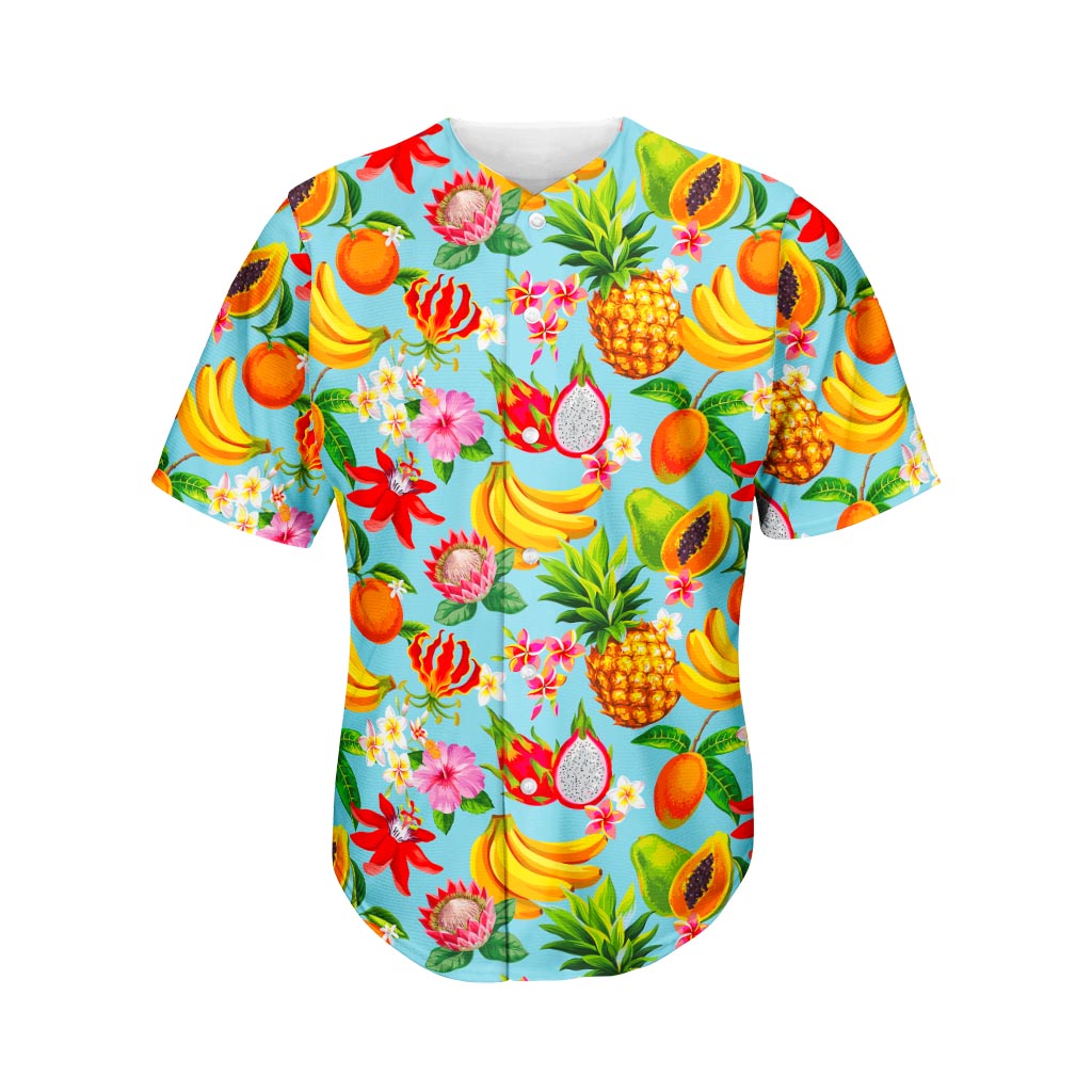 Hawaii Tropical Fruits Pattern Print Baseball Jersey Ha102029