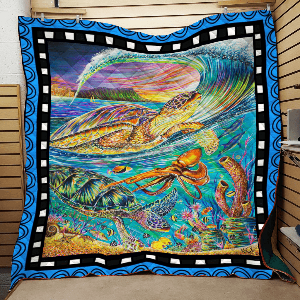 Sea Animal Colorful Quilt Blanket