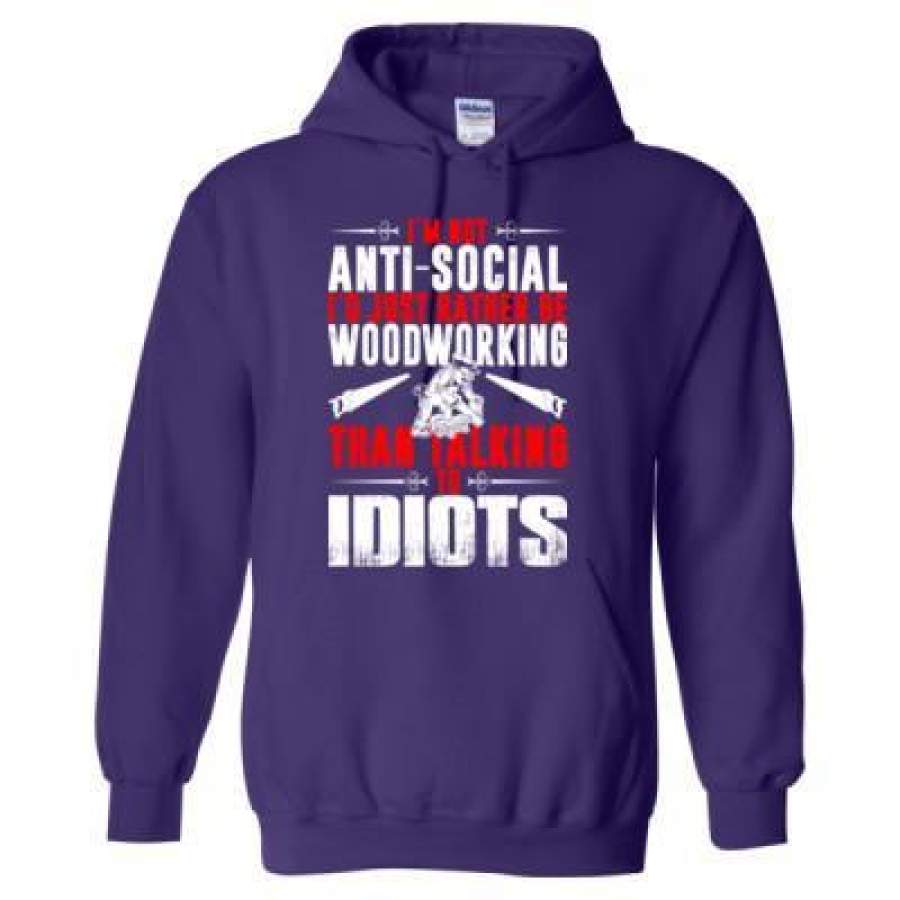 AGR Im Not Antisocial Id Just Rather Be Woodworking – Heavy Blend™ Hooded Sweatshirt