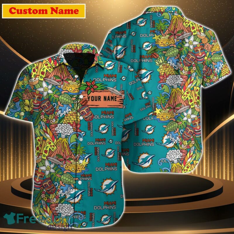 Miami Dolphins Nfl Custom Name Hawaiian Shirt Custom Name