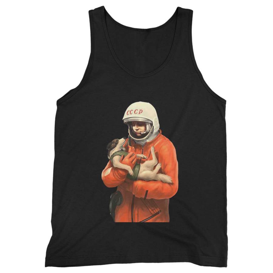 Jurij Gagarin And Dog Man’s Tank Top