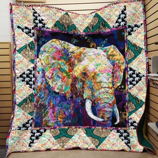 Elephant Hqc-Qct00072 3D Quilt Blanket HGM34