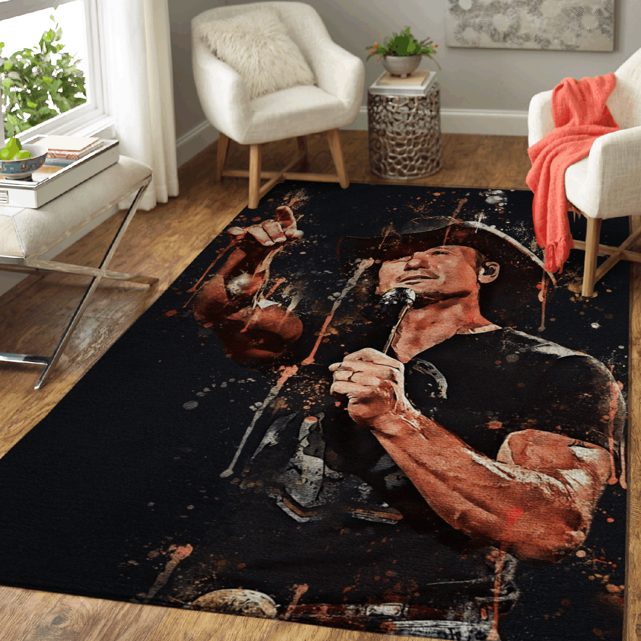 Tim Mcgraw And Faith Hill Art Area Rug