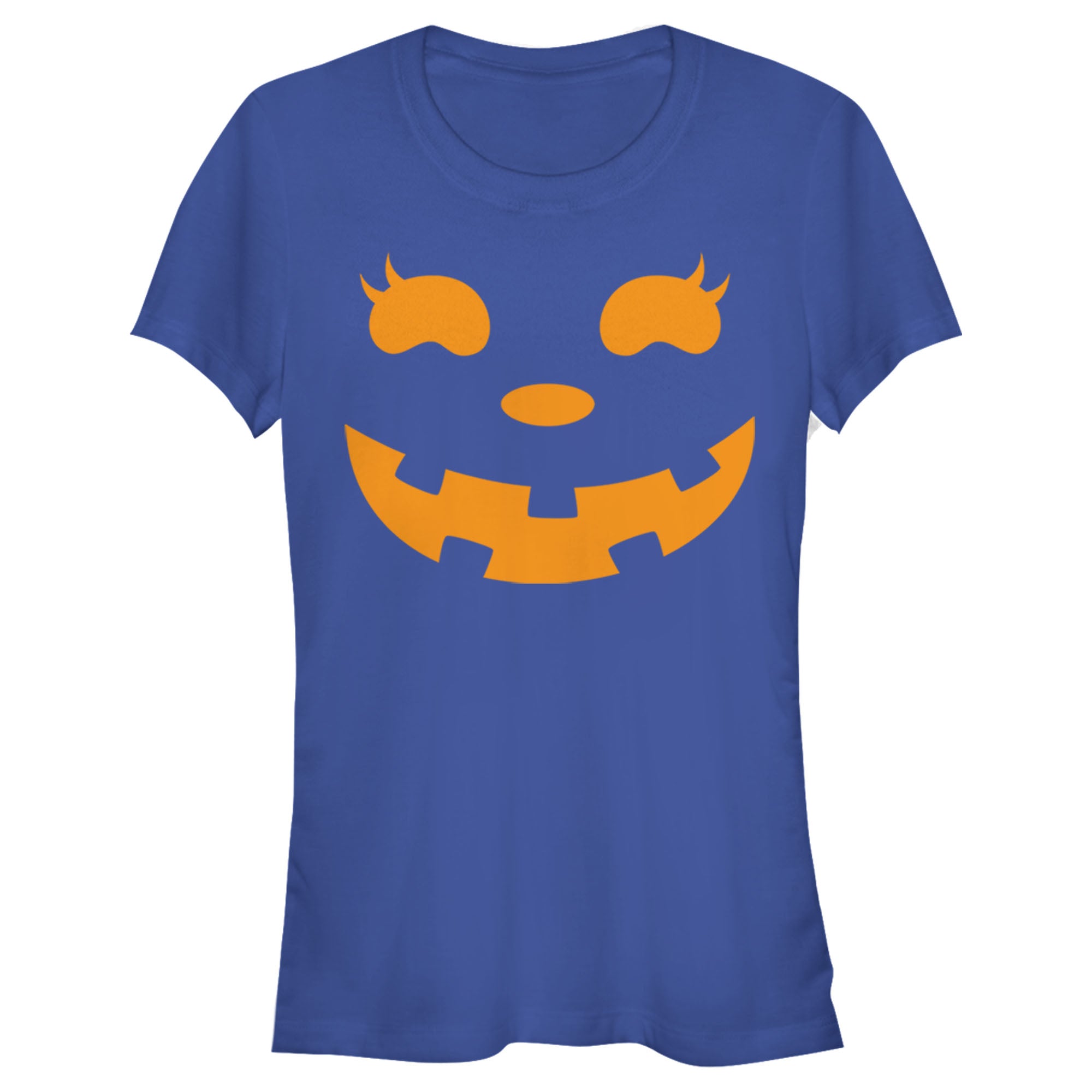 Chin Up Junior’S Halloween Jack O’ Lantern Face  T-Shirt