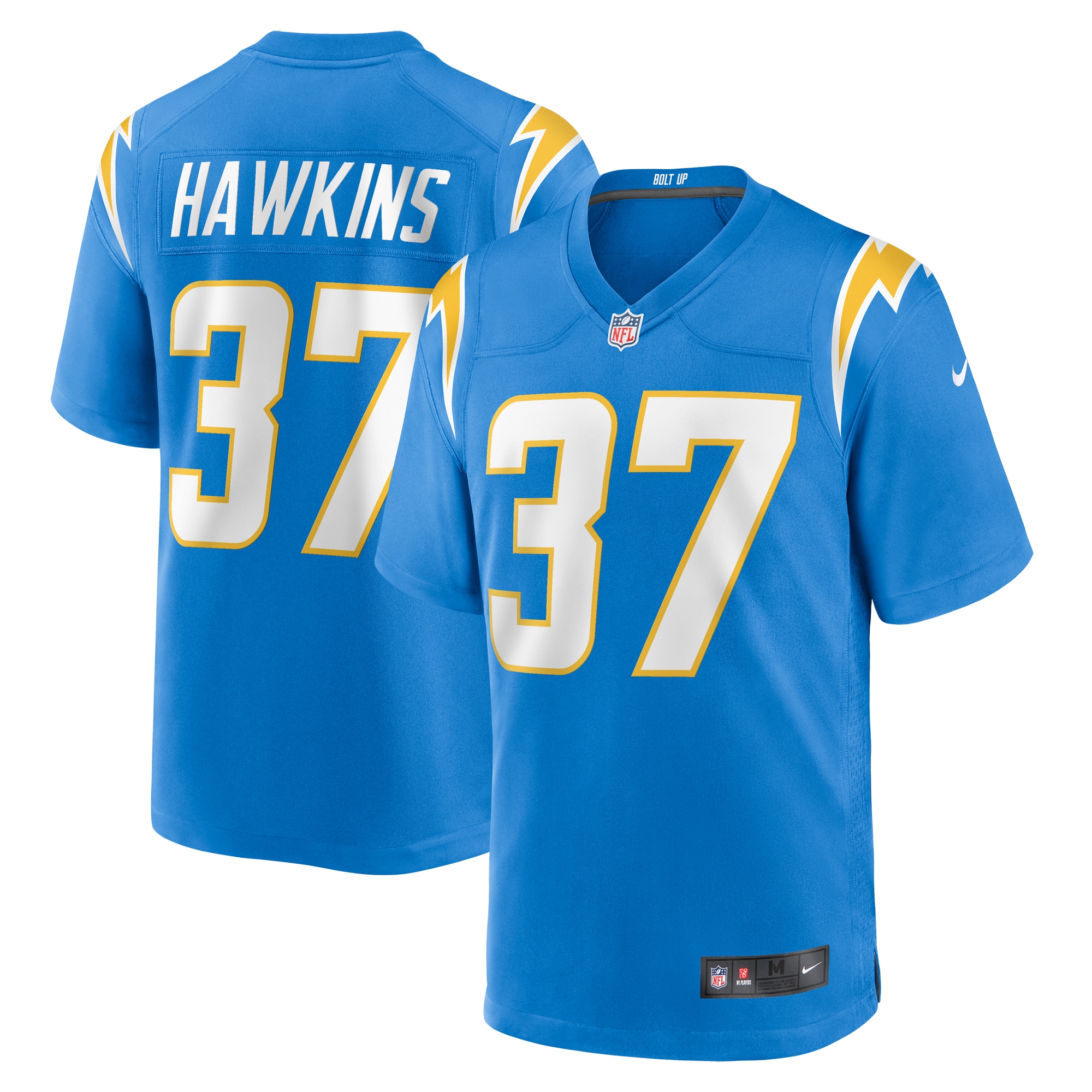 Men’s Los Angeles Chargers Jaylinn Hawkins  Powder Blue  Game Jersey