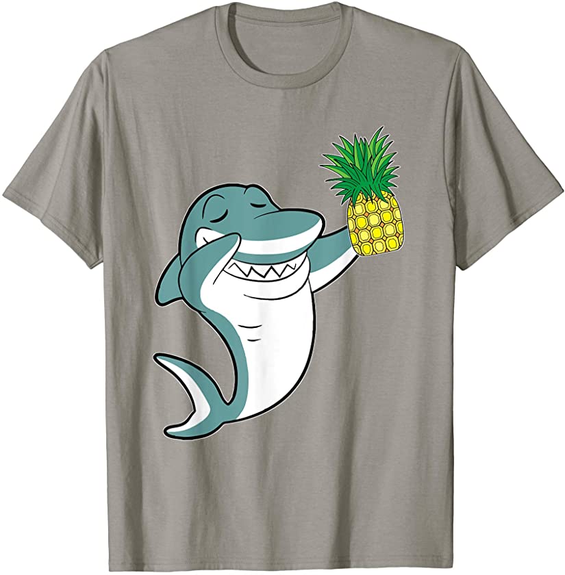 Dabbing Shark Pineapple Aloha Beaches Hawaiian Dance Gift T-Shirt