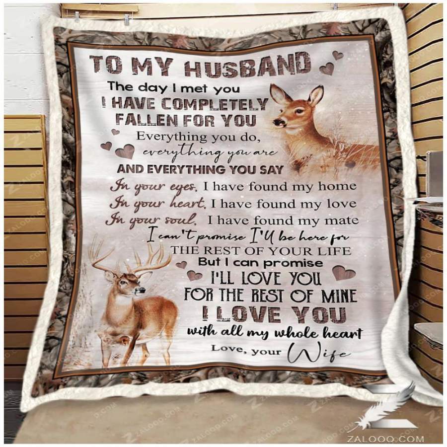 Zalooo – Blanket – Deer – To my husband – The day I meet you