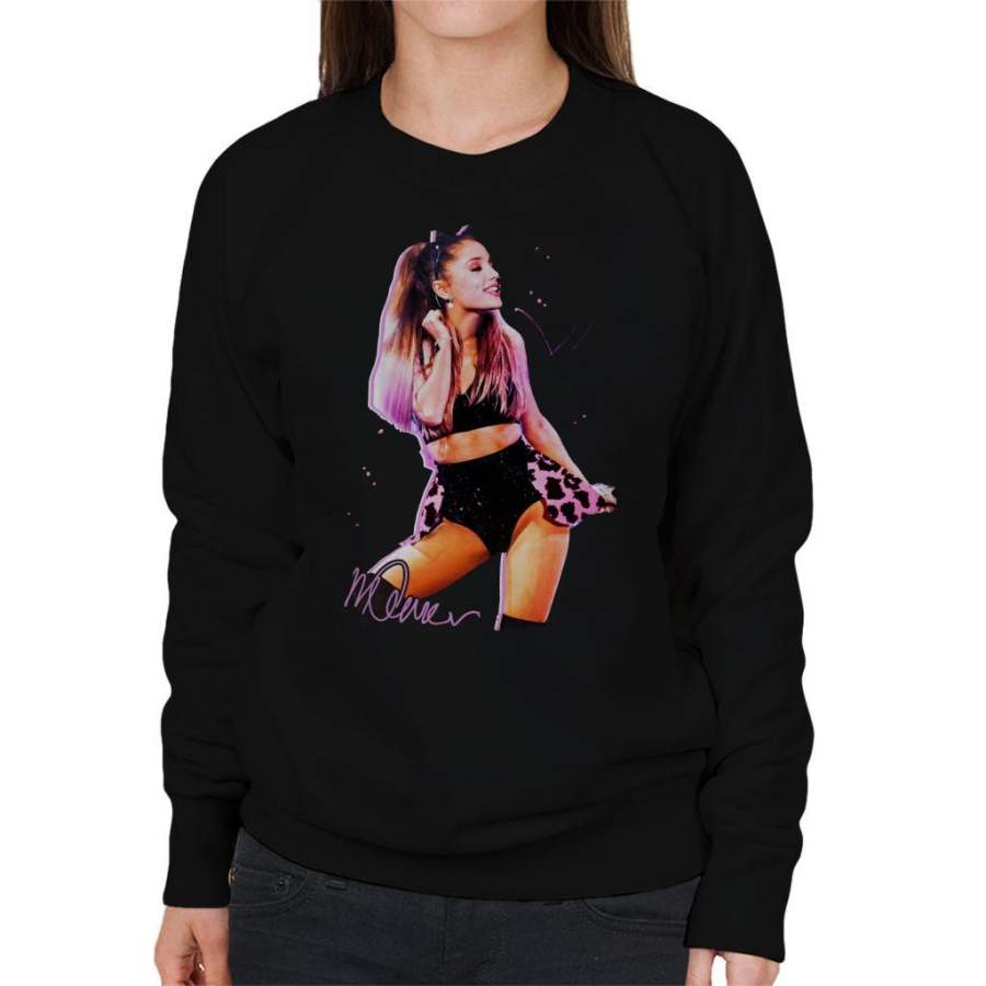 Sidney Maurer Original Portrait Of Ariana Grande Cat Ears Women’s Sweatshirt
