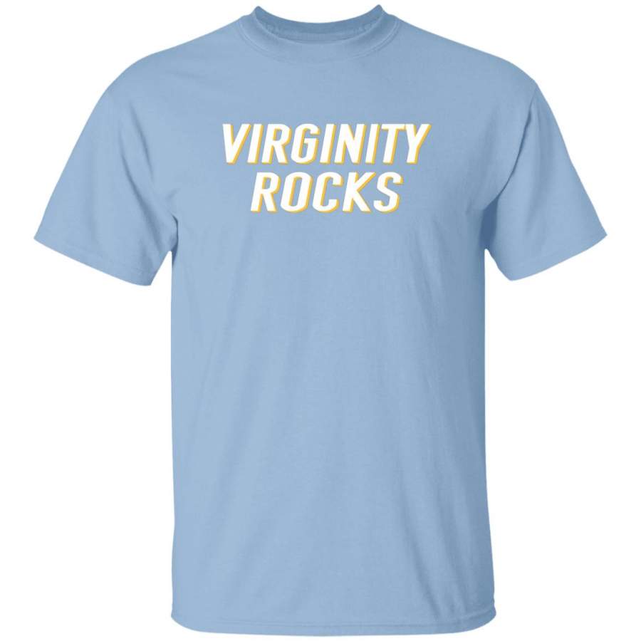 Virginity rocks sweatshirt Virginity rocks hoodie light blue