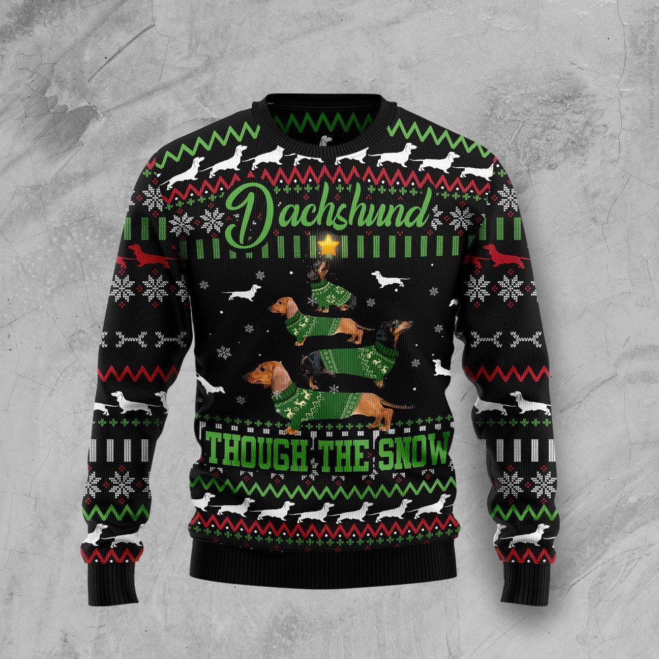 ZCB242009G26SL DACHSHUND SWEATER YY