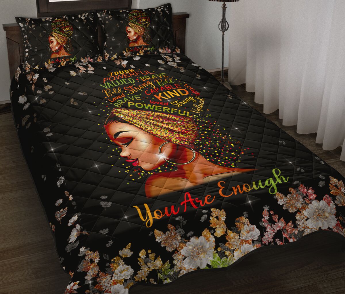 You Are Enough African American Quilt Set 0622